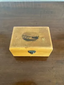 Lovely Antique Mauchlin Ware Trinket Box - Newbegin, Hornsea - Picture 1 of 8
