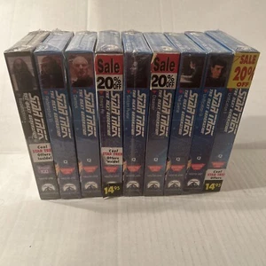 Star Trek The Next Generation Lot  9 VHS Tapes New Sealed Episodes 100-108 - Picture 1 of 19