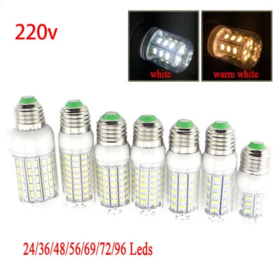 LED Corn Light E27 Bulb lamp 24 36 48 96 leds SMD Cold White Lamp 220V for home - Image 1 of 4