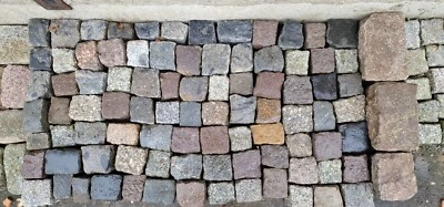 Pflastersteine gebraucht vielfarbig, historisches Kleinsteinpflaster 8/11 - Bild 1 von 4