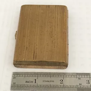 Portasigarette piccolo vintage anni 40 tono oro 3”x 2” made USA necessita di lucidatura - Foto 1 di 14