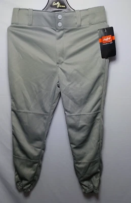 Pantalones Rawlings Juveniles Grandes Nuevos con Etiquetas Gris Béisbol Softbol T-Ball Cintura Elástica Tobillo Foto 1 de 4