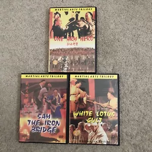One Arm Hero/ Sam The Iron Bridge/ White Lotus Cult - Martial Arts Trilogy HTF - Picture 1 of 3