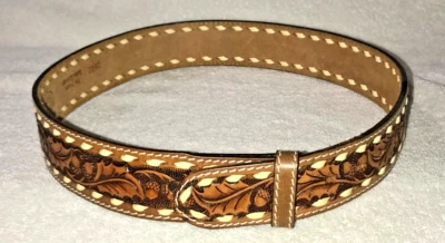 Cinturón Western Vintage Trabajado a Mano MUJER JANIE Personalizado Hoja de Bellota Rodeo BONITO Foto 1 de 4