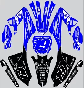 Graphics for Yamaha YZ125 YZ250 YZ 125 250 2022-2025 Blue Black White Decals - Picture 1 of 1
