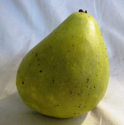 1 TILTING ALABASTER STONE FRUIT PEAR #1 - Image 1 of 3