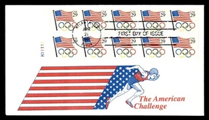 Mayfairstamps US FDC 1991 Flag and Olympic Rings First Day Cover aas_14583 - Picture 1 of 2