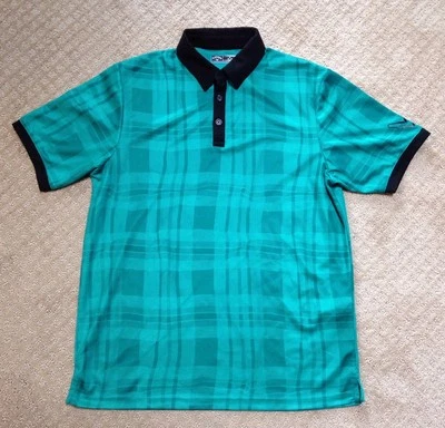 男式 Callaway 绿色和黑色高尔夫衬衫 - M 码 — 第 1/3 张图片
