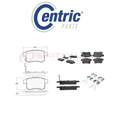 Centric Posi Quiet Disc Brake Pads w Shims for 2008-2012 Honda Accord 2.4L vu Foto 1 de 4