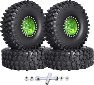 120Mm / 4.72Inch 1.9 Crawler Tires and 1.9 Beadlock Wheels Set Foam Inserts for  - Picture 1 of 12