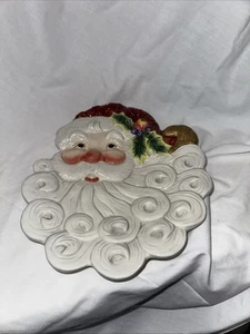 Fitz And Floyd Classic, "Old Fashioned Christmas", Santa Canape Wandteller Vintage - Bild 1 von 5