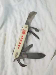 Vtg Colonial Prov USA  Swiss Army Knife 6 Blade Multitool Suzuki Collectible  - Picture 1 of 4