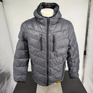 Club Room Men's Chevron Quilted Hooded Puffer Jacket - Picture 1 of 3