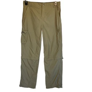 REI Zip Off Convertible Cargo Pants Boys XL 18 Olive Green Outdoors Camping Hike - Picture 1 of 24