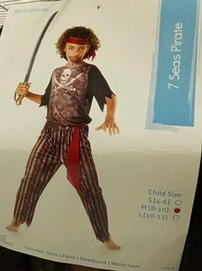 Halloween Kostüm 7 Meere Piraten Kind Größe 8-10 - Bild 1 von 4