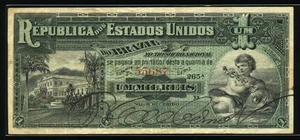 Brazil 1891, 1 Mil Reis,P3c,VF - Foto 1 di 2