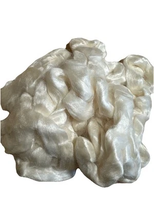 MULBERRY Bombyx SILK Roving 4 OUNCE bag Lustrous, Soft,  Fine Dye, Spin - Image 1 of 2
