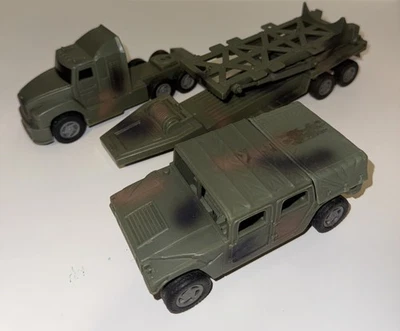 Rare Boley U.S. Army Semi & Trailer Hummer 1998 - Image 1 of 4