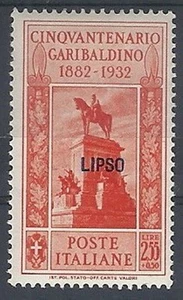 1932 ÄGÄIS LIPSO GARIBALDI 2,55 LIRE MH * - RR12420 - Bild 1 von 1