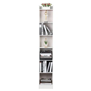 70.9 Inch Tall Narrow Bookcase, Floor Standing Storage Cabinet, Corner Bookshelf - Picture 1 of 22