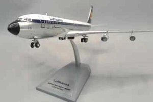 B707-330C LUFTHANSA REG: D-ABOX WITH STAND - JFOX JF-707-3-005P 1/200 PRE ORDER - Picture 1 of 8