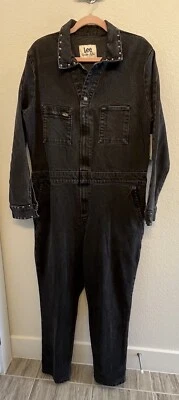 Mono Lee Union - Alls Negro Denim XL Tachonado Nuevo con Etiquetas Foto 1 de 4