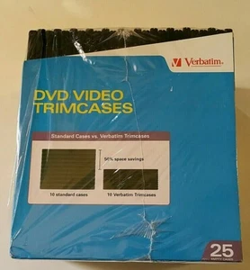 Verbatim DVD Video Trimcases Pack Of 25 Trim Cases Sealed NIB New - Picture 1 of 8