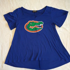 T-shirt top GAMEDAY COUTURE donna FLORIDA GATORS UF L grande blu svasato - Foto 1 di 3