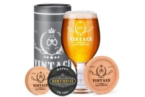 51st Birthday Gift for Men and Women, 1974 Personalised 14oz Beer Glass - Picture 1 of 1