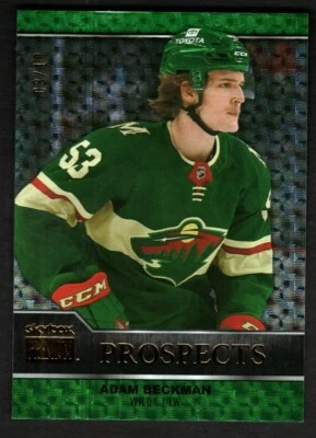 ADAM BECKMAN 2021-22 SKYBOX UNIVERSE Rookie Green #03/10 PRECIOUS METAL GEMS   - Image 1 of 2