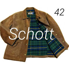 Schott Suede Jacket Size 42 Brown Made in USA