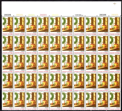 Scott #1843 Christmas Wreath in Window Sheet of 50 Stamps - MNH - Image 1 of 2