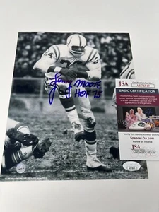Lenny Moore Baltimore Colts Signed Autographed Photo HOF 75 Inscribed JSA COA - Picture 1 of 4