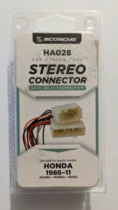 Scosche 1986-2011 Select Honda, Acura, & Isuzu Power/Speaker Connector HA028 - Picture 1 of 4