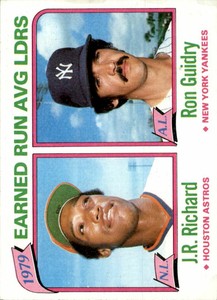 1980 Topps New York Yankees Baseball Card #207 J.R. Richard/Ron Guidry NM