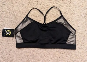 C9 Champion Sports Bra Removable Cups Size L NEW w/ Tags Black/Gold Duo Dry NWT - Picture 1 of 2