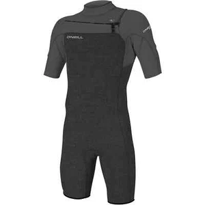 O'NEILL HAMMER 2MM MENS CHEST ZIP SHORTY WETSUIT ACID WASH SMOKE - Picture 1 of 2