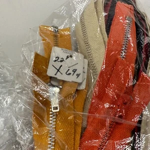 Vintage Metal Zipper Lot Robin & Talon Bought at Minnesota Fabrics in Orig. Bag - Picture 1 of 14