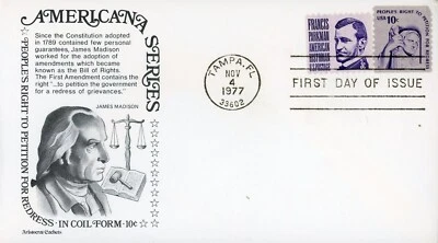 US 1592 FDC Americana Series Right to Petition - Image 1 of 2