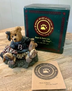 BOYDS BEARS & FRIENDS Bailey the Cheerleader Figurine 2268 w/COA & Orig Box 1995 - Picture 1 of 5