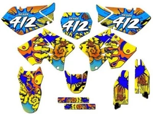 2001-2014 RM 250 ZANY Yellow Senge Graphics Kit Compatible with Suzuki - Picture 1 of 10