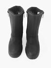 Totes Black Women's Nylon All Weather Double Side Zip Pad Lined Boots size 10 M