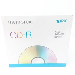 Factory Sealed Memorex CD-R 10 PK 52X 700MB 80 Minutes - Picture 1 of 4