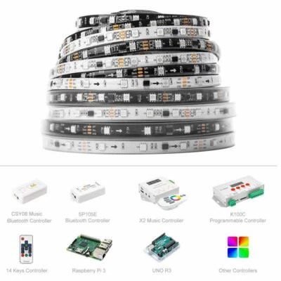 WS2811 pixel LED Streifen Strip 1-5M ARGB Leiste Licht 5050 SMD Adressierbar 12V - Bild 1 von 4