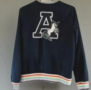 Abercrombie & Fitch Kids unicorn Navy Jacket size 9/10 - Picture 1 of 6
