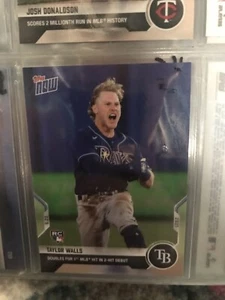 2021 MLB Topps NOW TAYLOR WALLS Rookie Card RC #260 1st Hit Debut PR: 995 RAYS - Picture 1 of 1