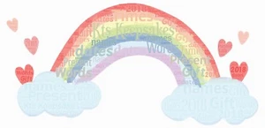 quadro word art regalo personalizzato ricordo arcobaleno - Foto 1 di 1