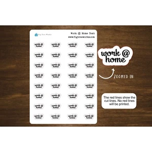 Work At Home Text Stickers | Script Stickers for Planners | Mini Scripts - Picture 1 of 1