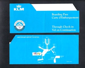 KLM ROYAL DUTCH AIRLINES & NORTHWEST AIRLINES BORDKARTE AMS FLUGHAFENKARTE - Bild 1 von 1