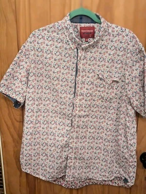Camisa moderna de manga corta floral con botones talla XXL Report Collection para hombre Foto 1 de 4